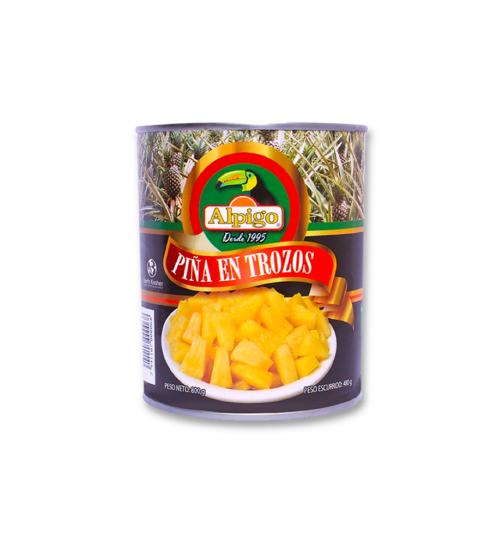 PIÑA EN TROZO ALPIGO UNI LATA DE 800 GR 28ONZ