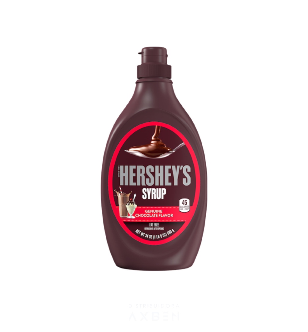 CHOCOLATE HERSHEY SYRUP 24 ONZ BOTE