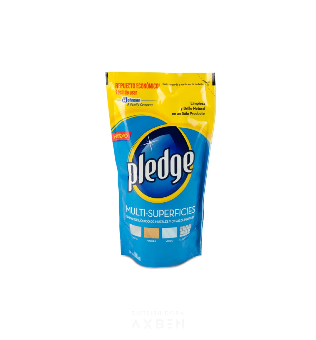 LIMPIADOR PLEDGE MULTISUPERFICIE BOLSA 500 M.L