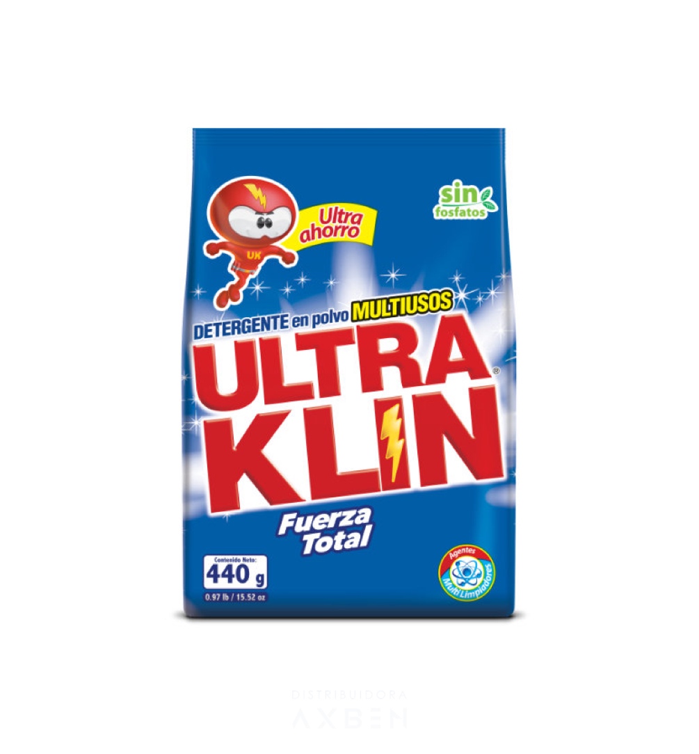 DETERGENTE EN POLVO DE 400 GRS ULTRAKLIN