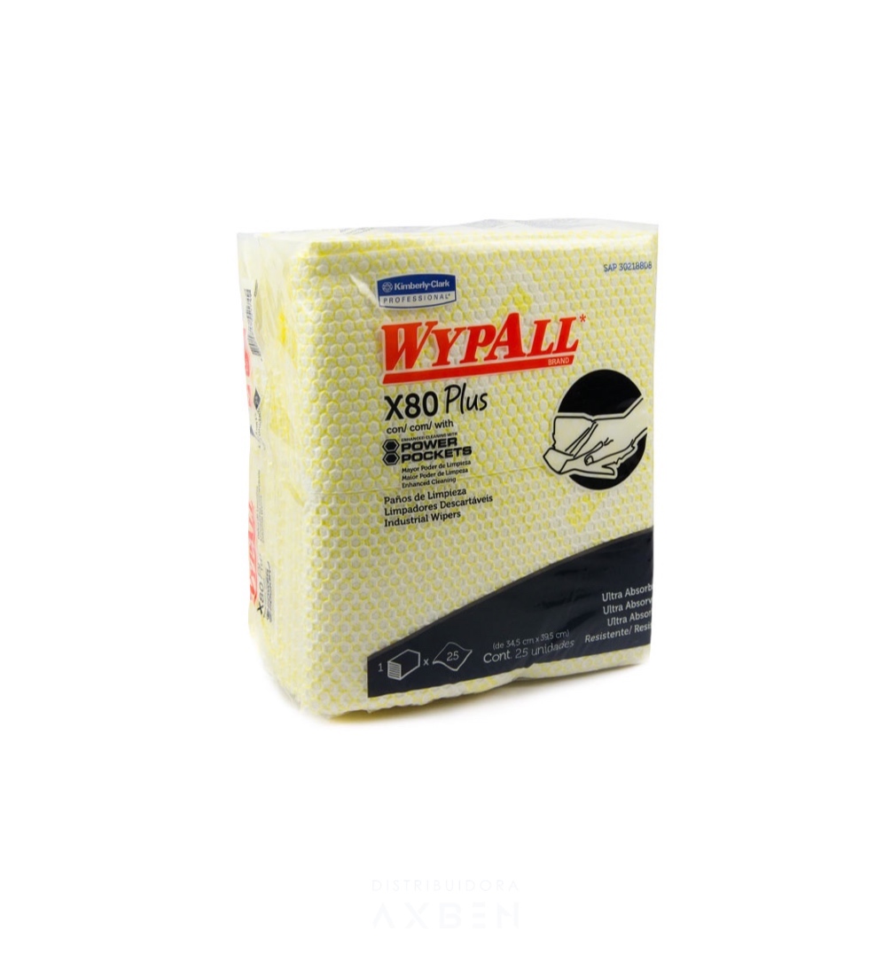 WYPALL X-80 PLUS AMARILLO PAQUETE 30 UNI K.C.