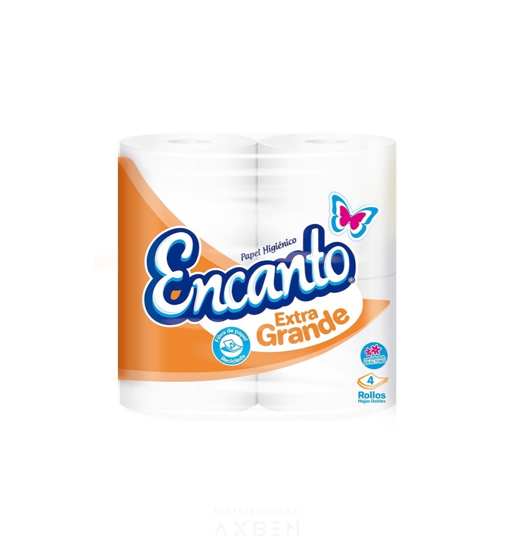 PAPEL HIGIENICO ENCANTO PAQ 4 UNI / 390 DOBLE HOJA