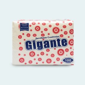 SERVILLETA CUADRADA GIGANTE PAQ. 100 UNIDADES