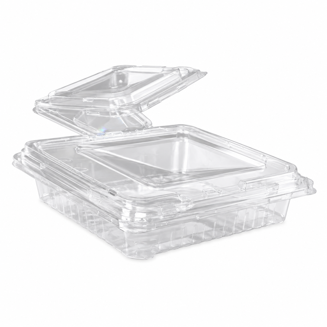 BIOPAK BANDEJA BISAGRADA 18 OZ (300 UNI) TRANSP PET / Estuche 18OZ SP-TRS