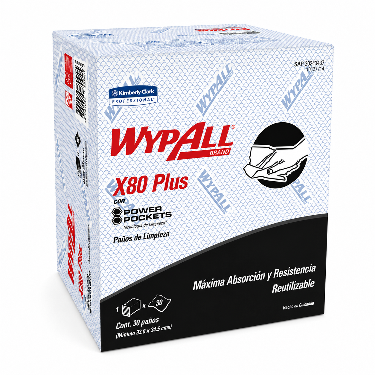 WYPALL AZUL 35x35CM PAQUETE 30 UNI