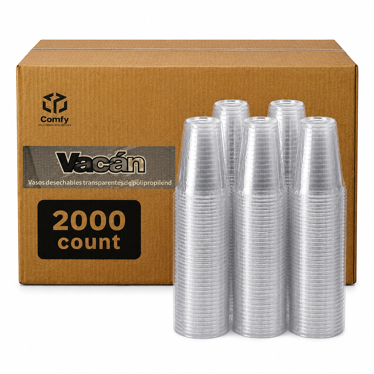 VASO N.4.5 oz CAJA TRANS VACAN 2,000 UNIDADES 80X25