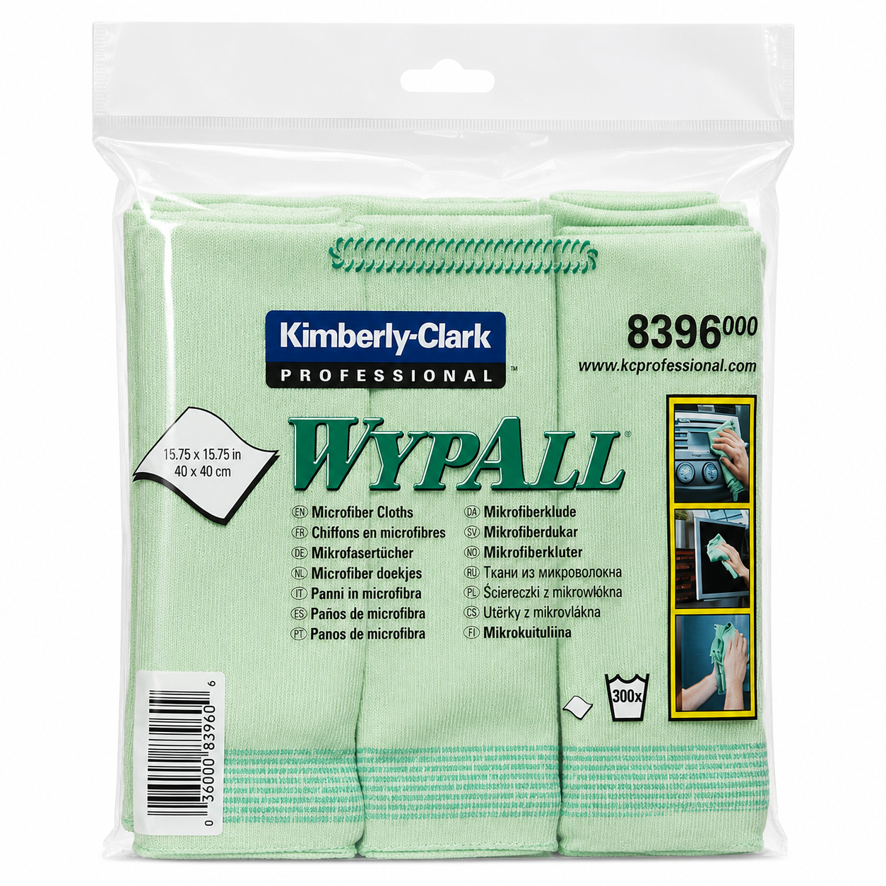 WYPALL TOALLA MICROFIBRA BAG PAQ 6 UND ( VERDE )