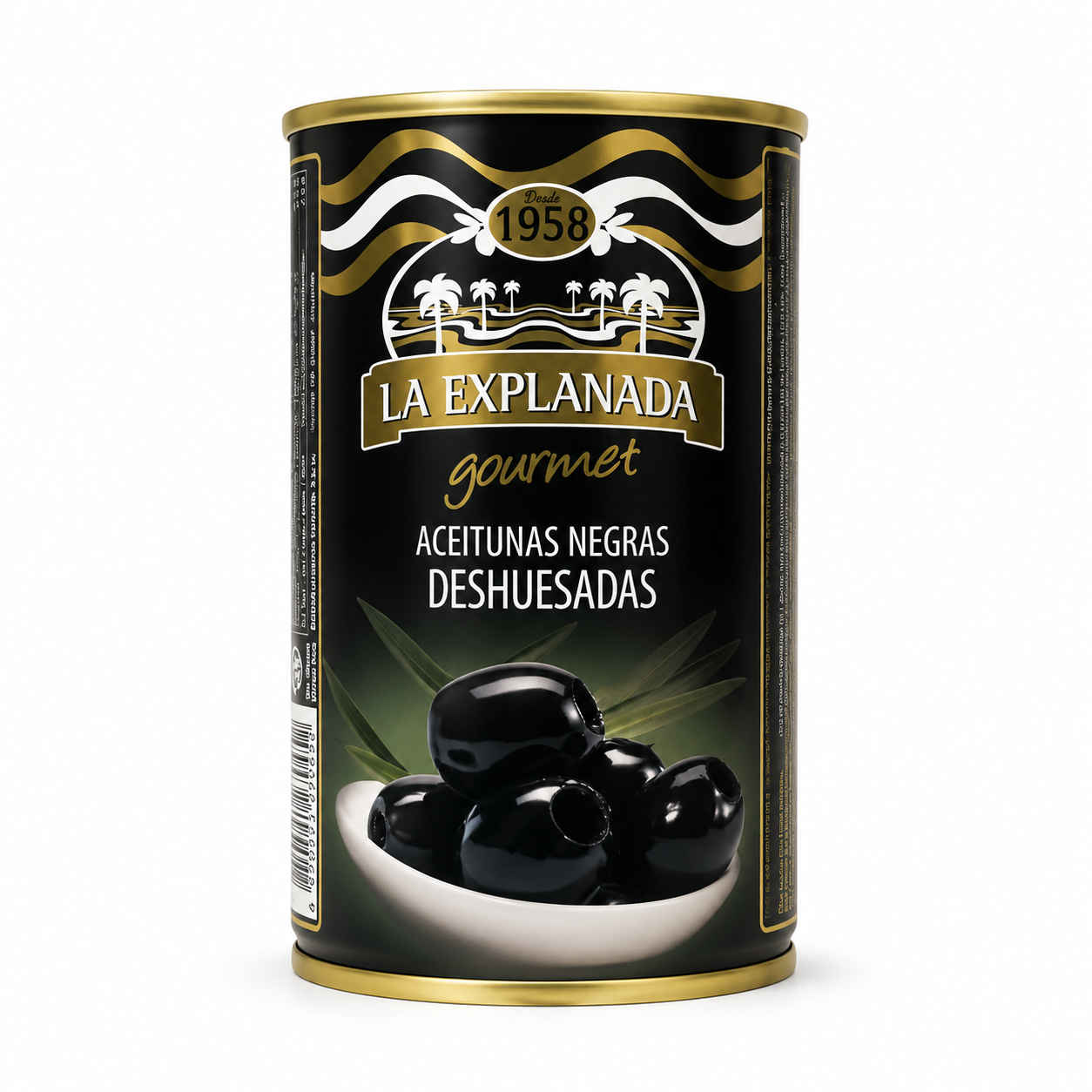 ACEITUNAS NEGRAS ENTERA SIN HUESO LATA 150 GRS, LA EXPLANADA