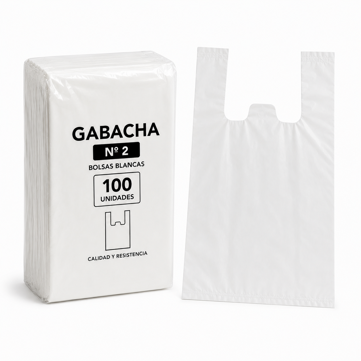 BOLSA GABACHA #2 BLANCA PAQx100 UND