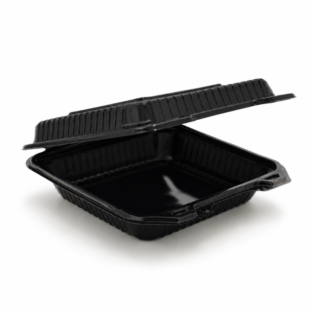 BANDEJA PLAST. 8X8 S/D NEGRA. VACAN PAQ 25 UNI / SI MICROONDAS