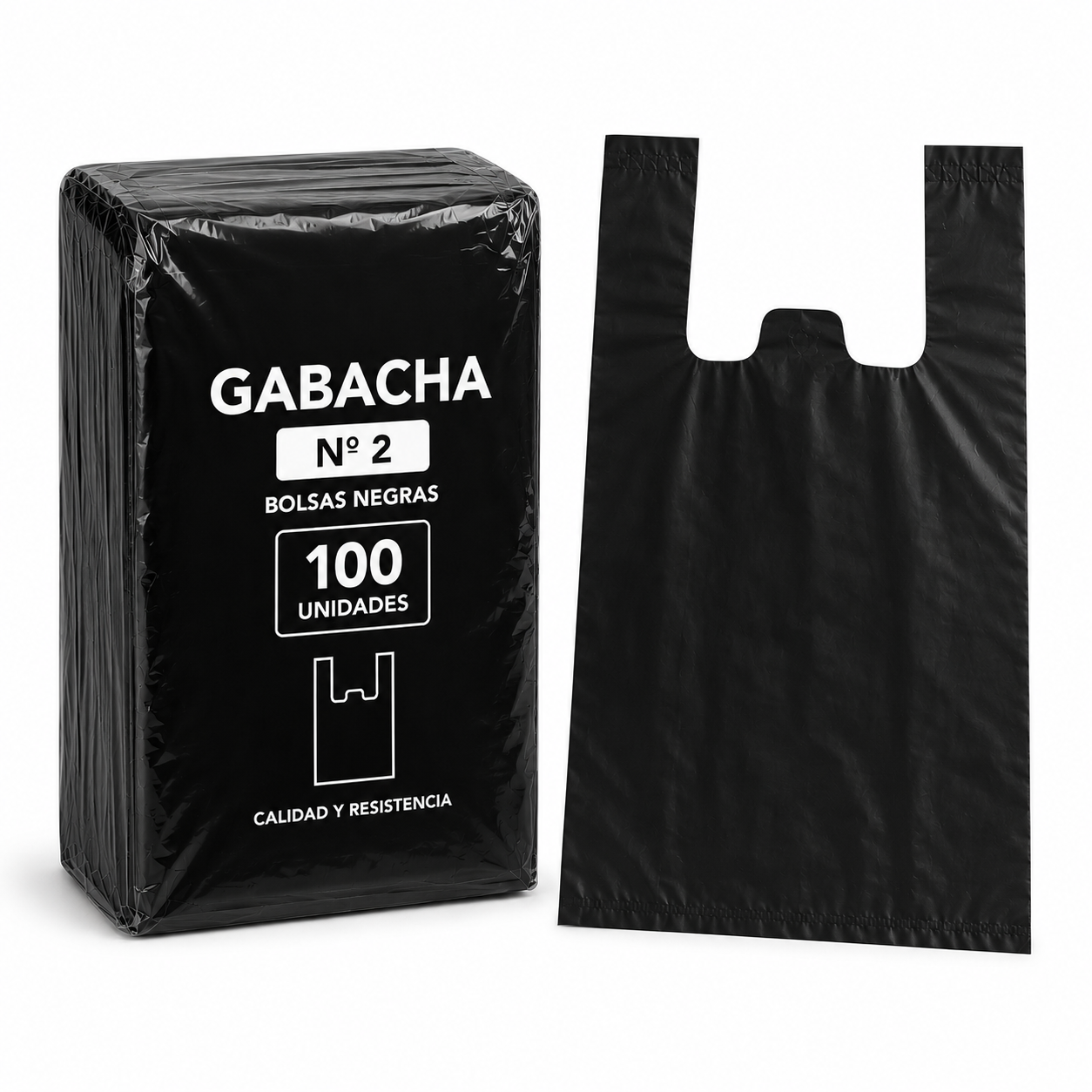 BOLSA GABACHA #2 NEGRA PAQx100 UND