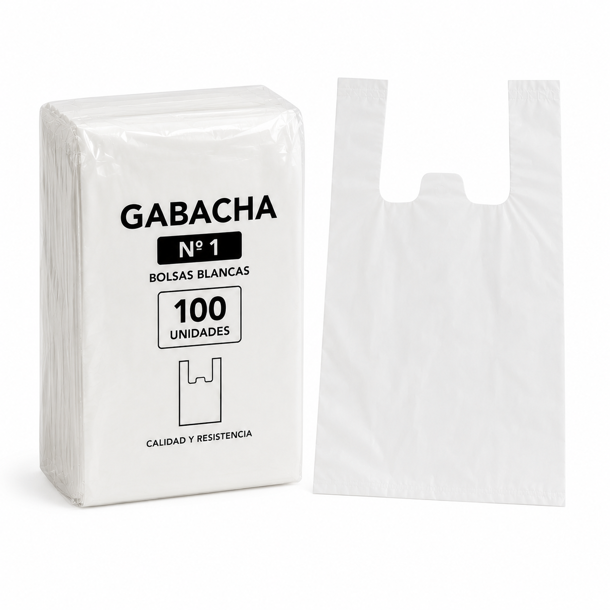 BOLSA GABACHA #1 BLANCA PAQx100 UND,