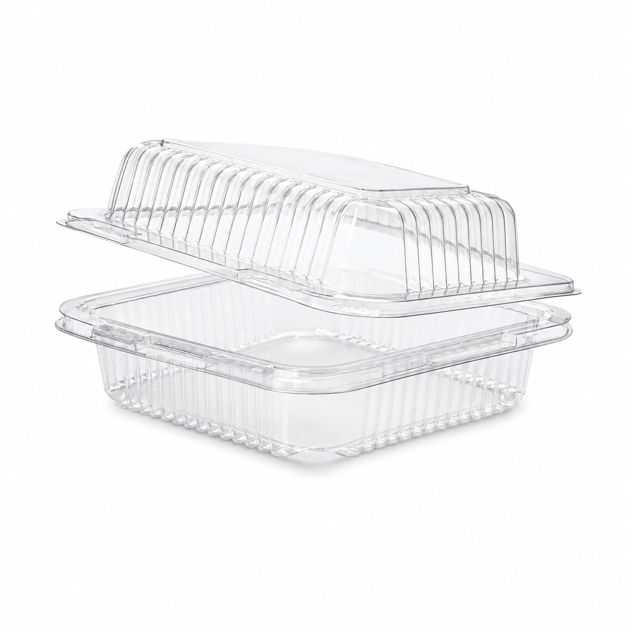 BIOPAK BANDEJA BISAGRADA 4 OZ 1,000 Un PET/3 LECHES