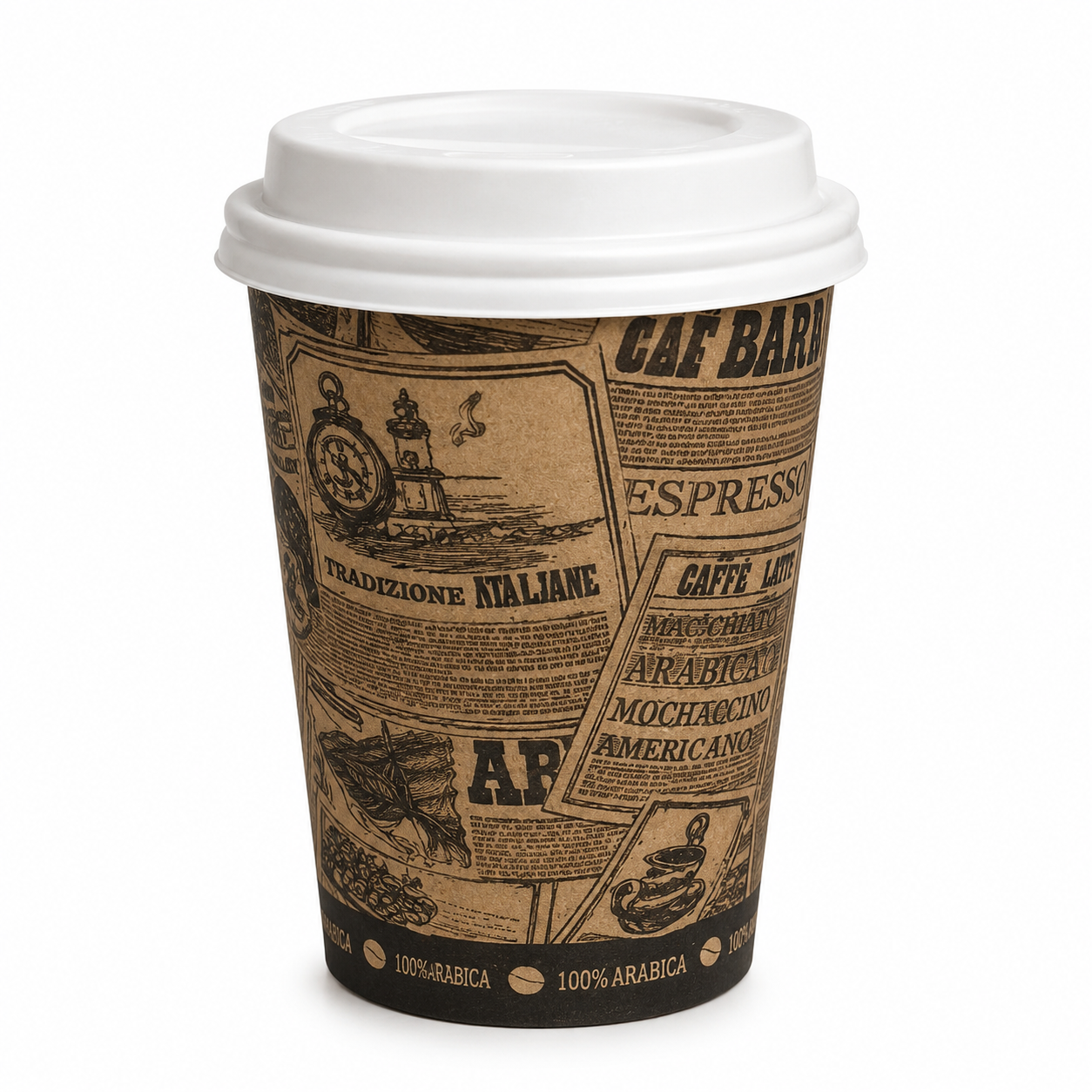 VASO #12 Oz 50 uni AXBEN / CAFE / PERIODICO