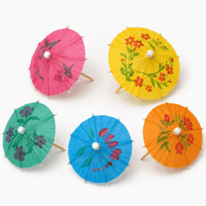 SOMBRILLITAS PARA COCTEL PAQUETE DE 100 UNIDADES