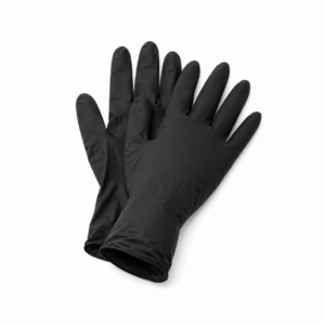 GUANTES DE NITRILO TALLA L CAJA DE 100 UND, NEGRO