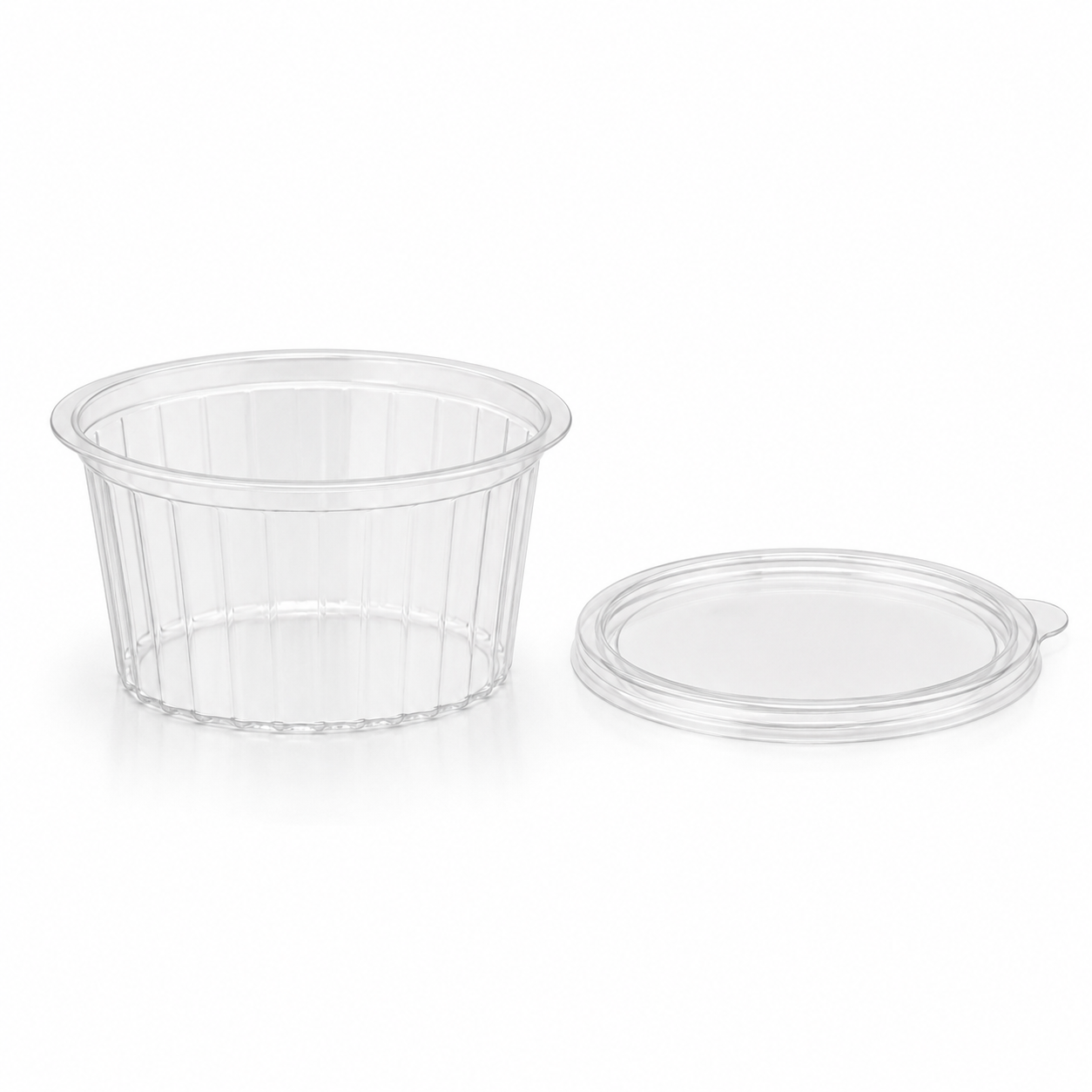 TARRINA PLASTICA 16 ONZ ESTRIADA TRANS VACAN,50 UNI
