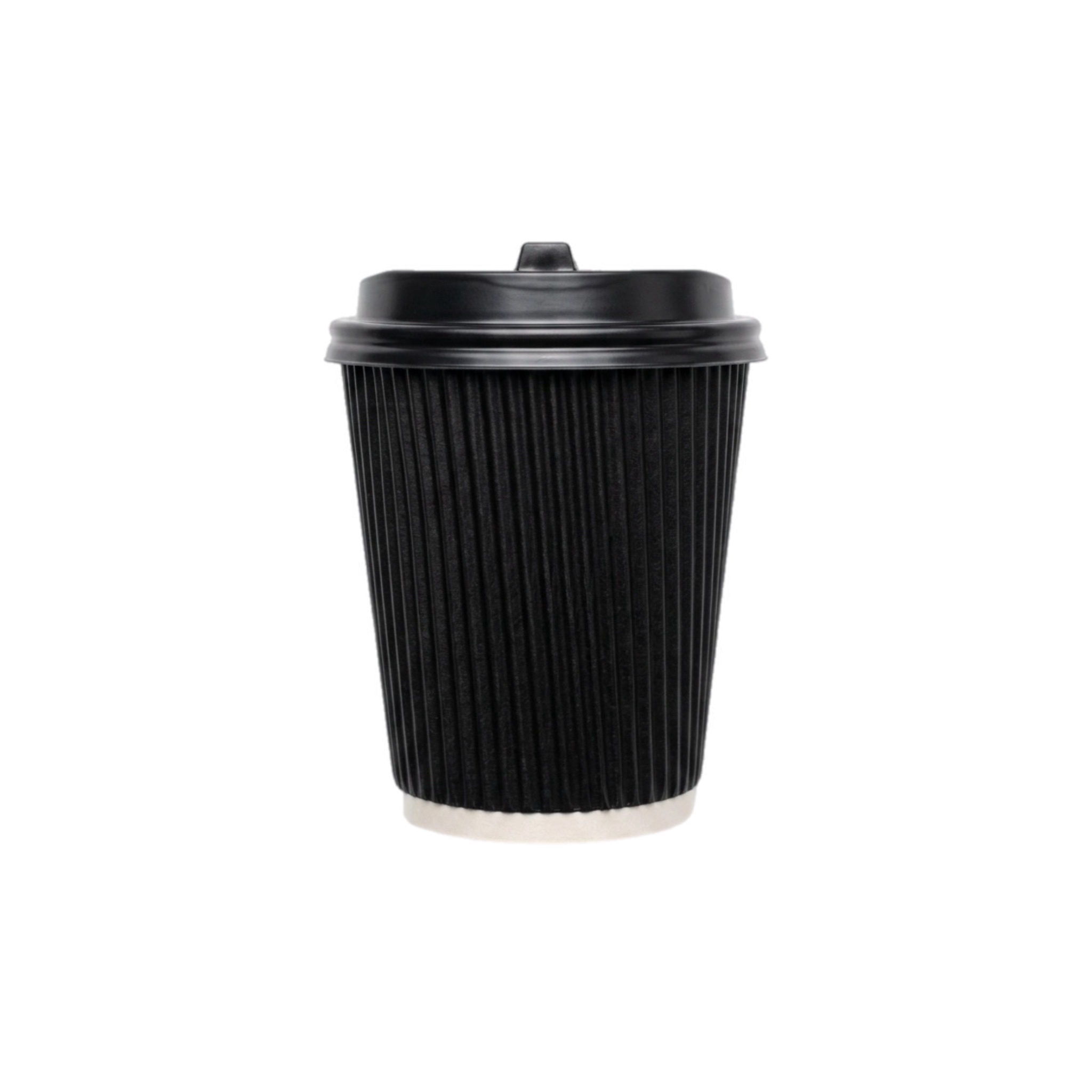 VASO 8 OZ CORRUGADO NEGRO. CAJA 20X25 500 UNI