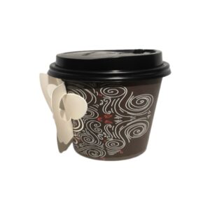 VASO 8oz CON ASA CAFÉ OSCURO DISEÑO 1,000 UNI CAJA AXBEN CAJA