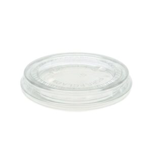TAPA P/ PORTION CUPS 1.5 / 2 OZ TRANSP VACAN PAQ 100