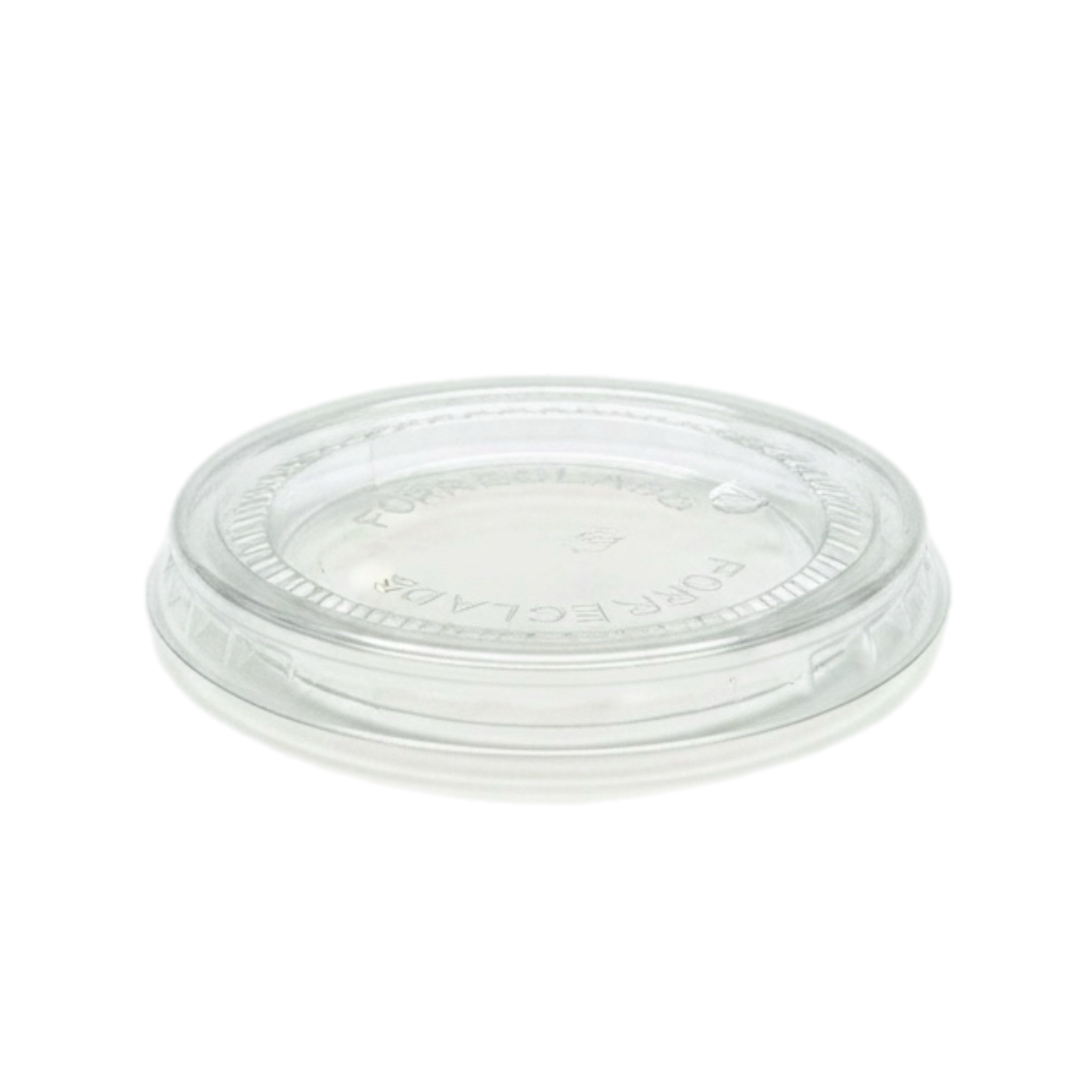 TAPA P/ PORTION CUPS 1.5 / 2 OZ TRANSP VACAN PAQ 100