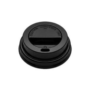 TAPA P/VASO 8 OZ BEBIDA CALIENTE CAPUCHINO NEGRA 10X100 1,000 COD 10029