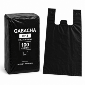 BOLSA GABACHA Nº 4 NEGRA PAQx100 UND, T/FLEX