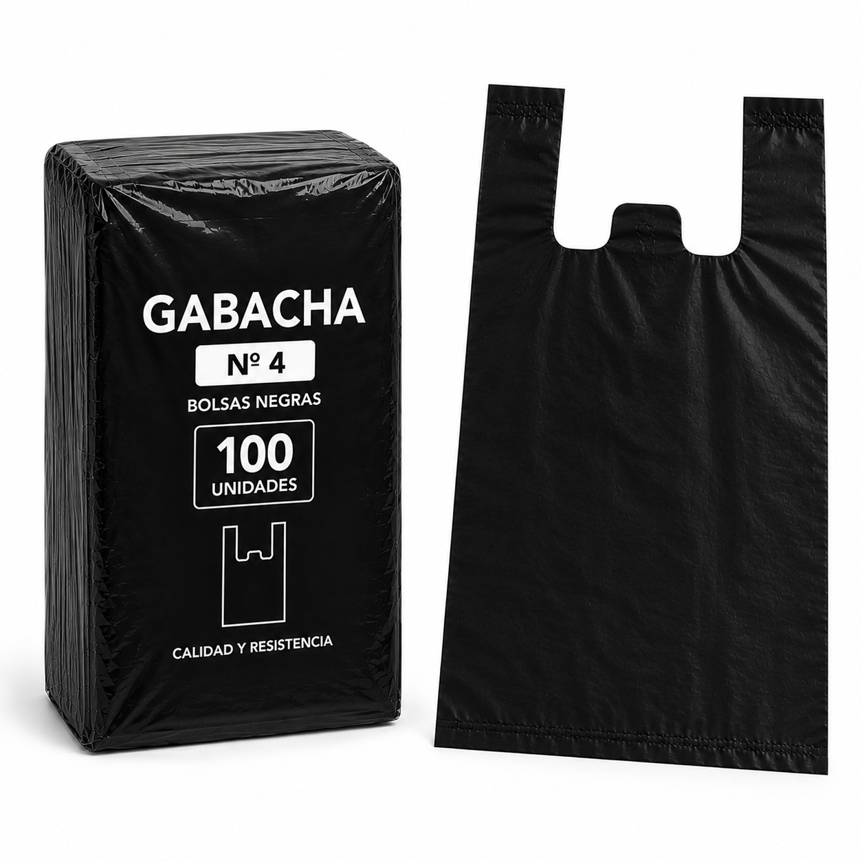 BOLSA GABACHA Nº 4 NEGRA PAQx100 UND, T/FLEX
