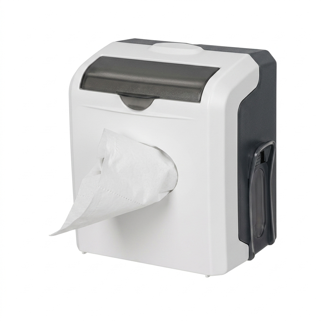 DISPENSADOR PARA SERVILLETA CLASICO CON PORTA PALILLOS BLANCO DARC
