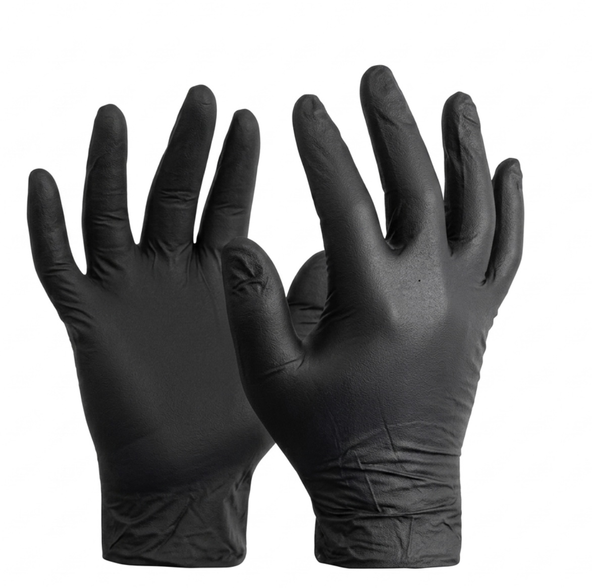 GUANTES DE NITRILO TALLA M CAJA DE 100 UND, NEGRO