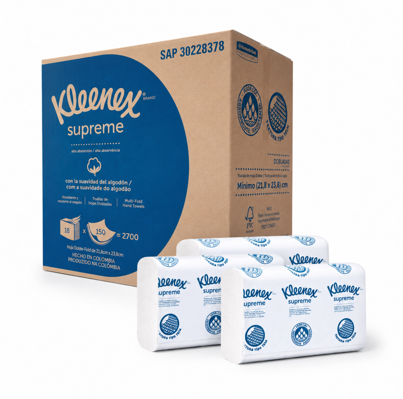 TOALLA INTERFOLEADA SUPREME 18*150 KLEENEX