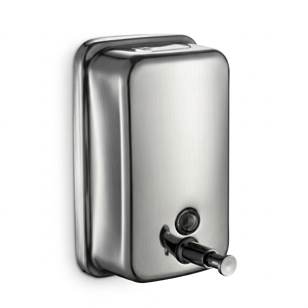 DISPENSADOR DE ACERO INOXIDABLE DE1,000 ML DE JABON LIQUIDO DARC