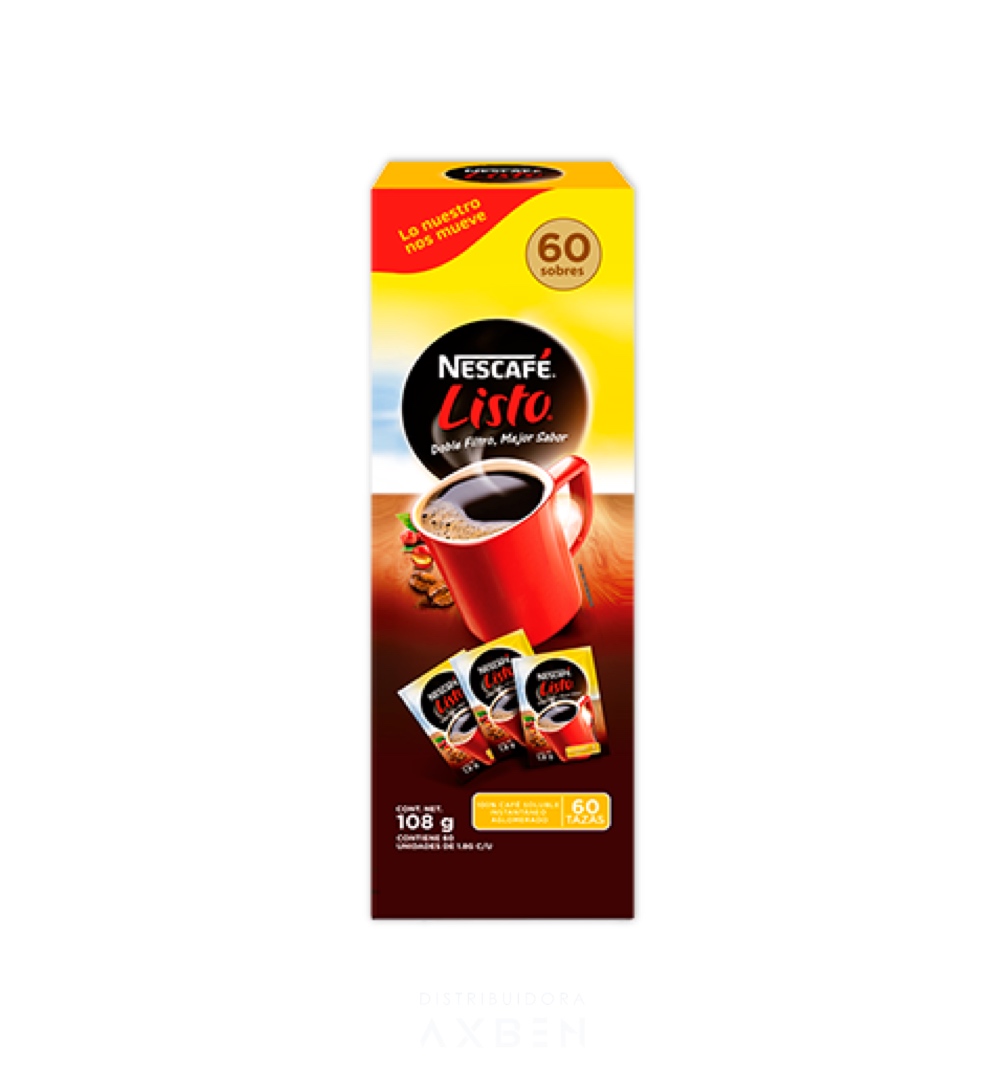 CAFÉ NESCAFE DISPENSADOR DE 60 SOBRES