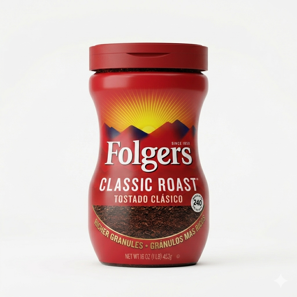 CAFE INSTANTANEO FOLGERS 16 ONZ / 453 G